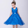 Evening dress, girl's skirt, lace suit, European style, children's clothing