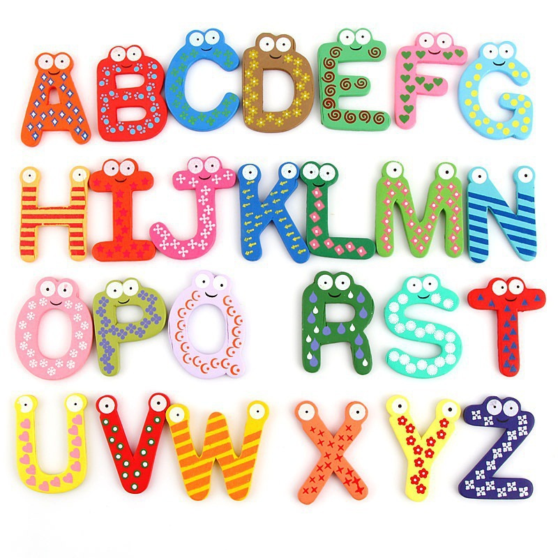 Wooden cartoon fridge magnet