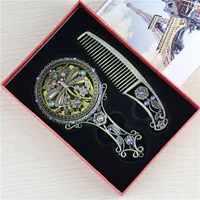 Ethnic bronze set, gift box, pack, mirror, brush, handle, ethnic style