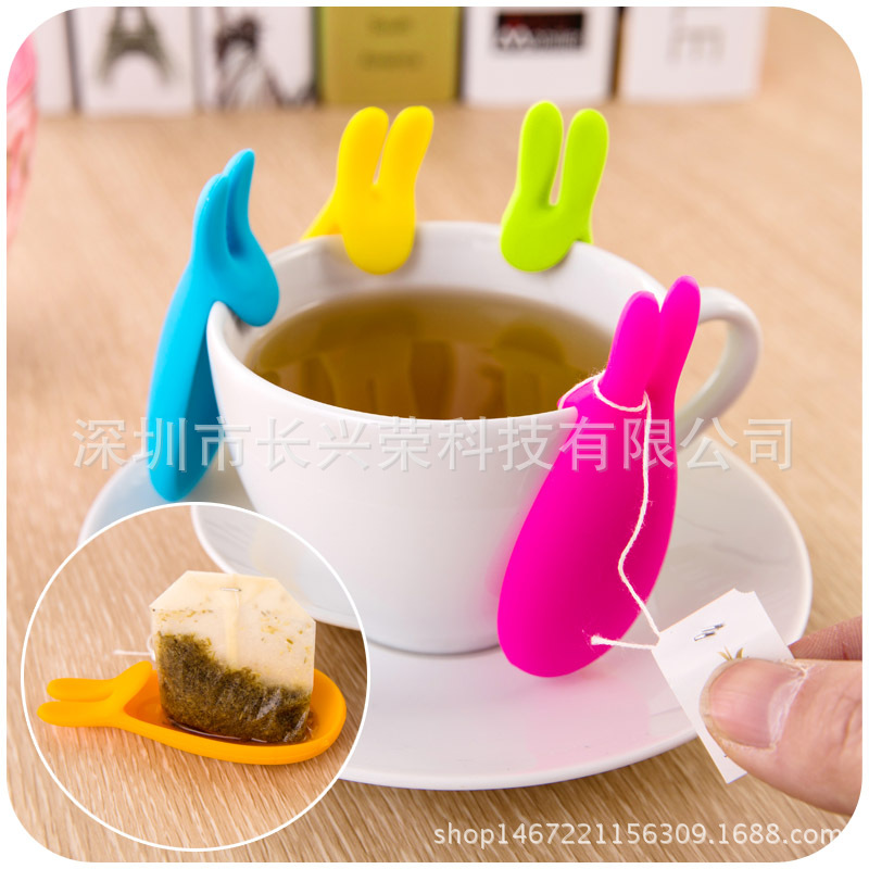 跨境电商硅胶挂茶包 韩国可爱兔子茶包 懒人用品 创意茶包