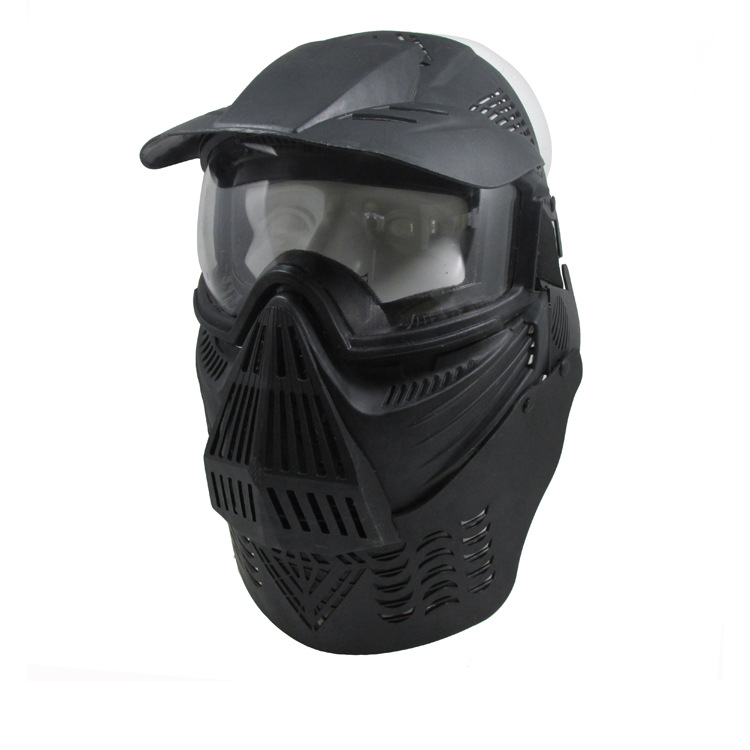 水弹面具K1绿色变形金刚全脸防护面具野战战术PC镜片面罩