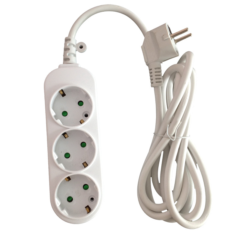 韩国插座排插5位插座欧标插孔德标插座韩国机柜插座过载保护3位