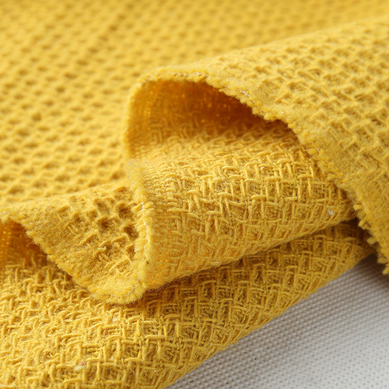 秋冬素色粗纺毛呢大衣面料 柯桥布料批发市场 时尚服装布料E18