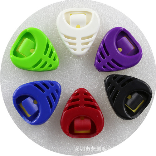 Guitar pick box heart-shaped electric guitar pick clip stickable pick cover triangular pick pick clip
