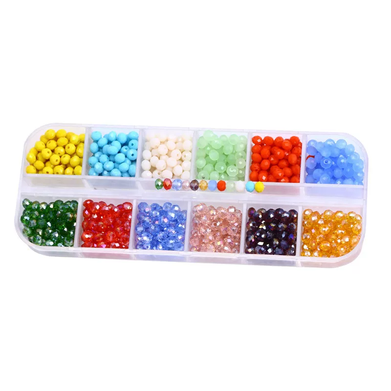 Beads, box, accessory handmade, accessories, ring, 12 colors, 4mm, DIY