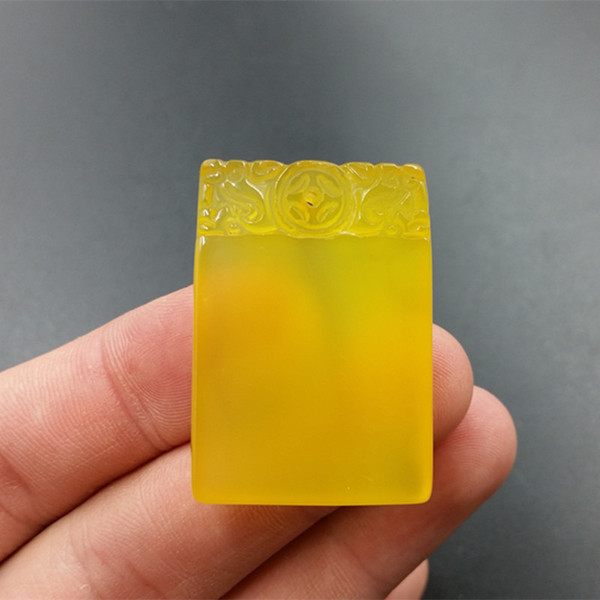Agate protective amulet white jade