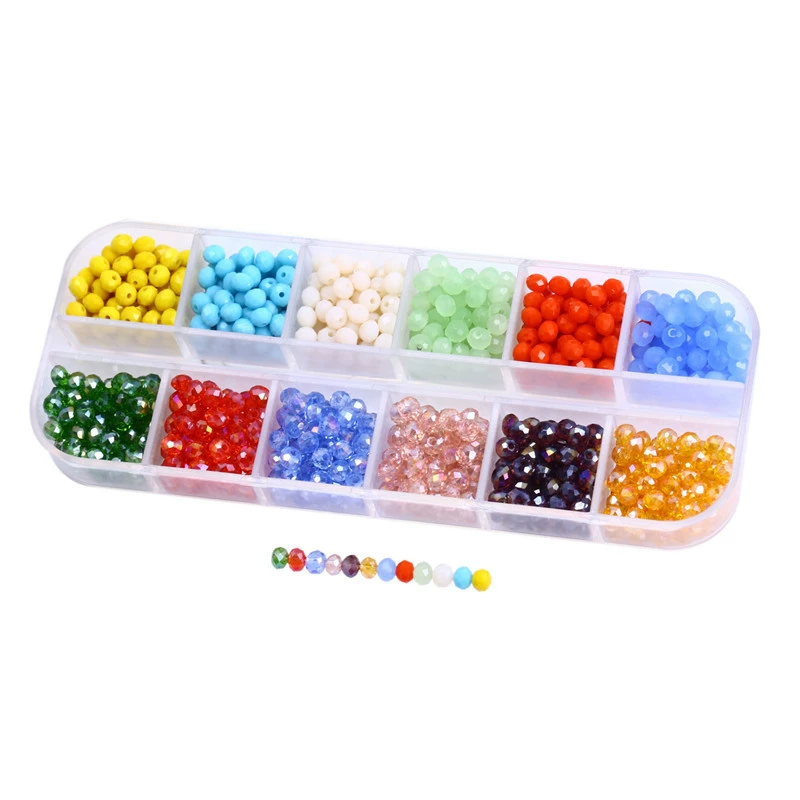 Beads, box, accessory handmade, accessories, ring, 12 colors, 4mm, DIY