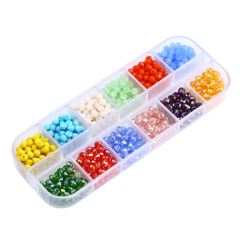 Beads, box, accessory handmade, accessories, ring, 12 colors, 4mm, DIY