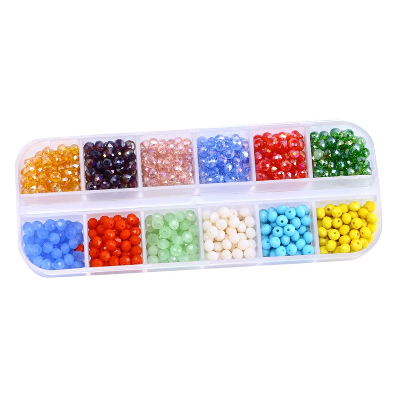 Beads, box, accessory handmade, accessories, ring, 12 colors, 4mm, DIY