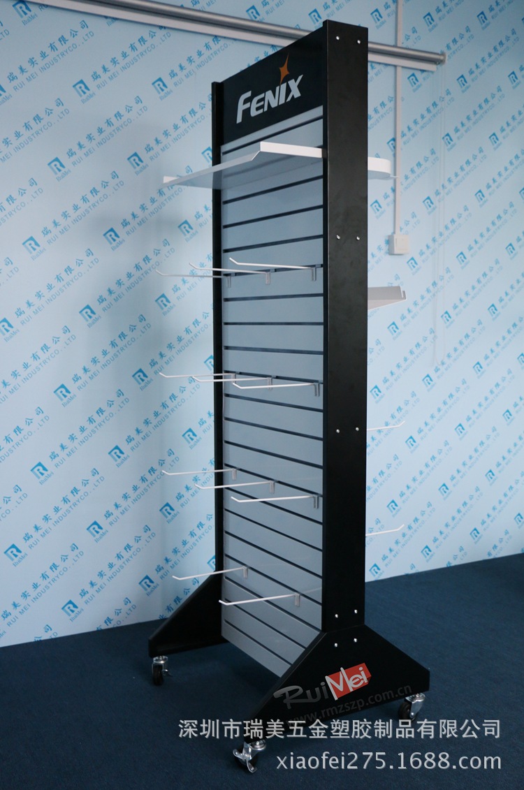 双面黑白混搭移动槽板展示架 头灯展示架挂架 电子产品展示架货架