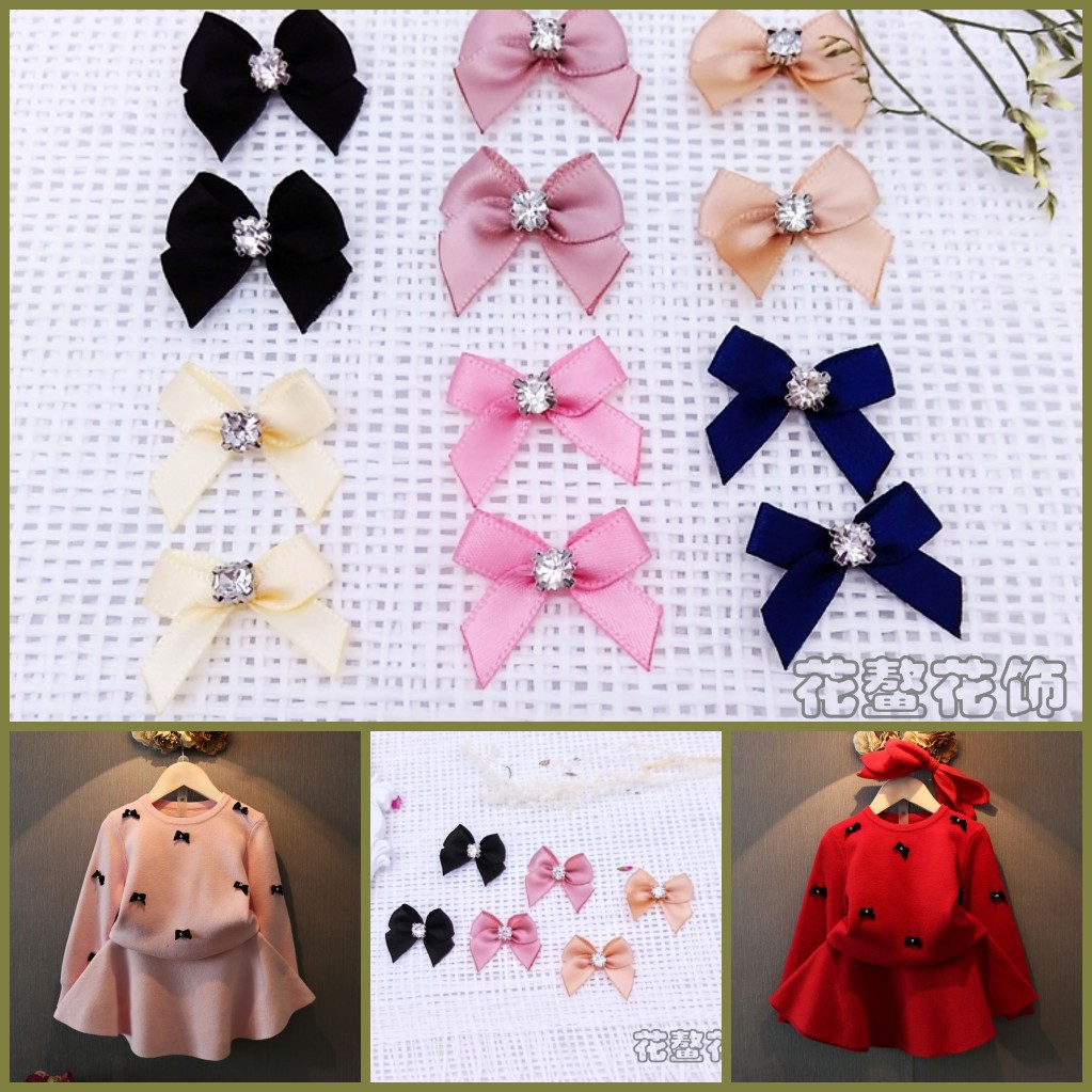 订钻DIY手工花朵玩具礼品服装辅料配饰丝带小花内衣花朵蝴蝶结