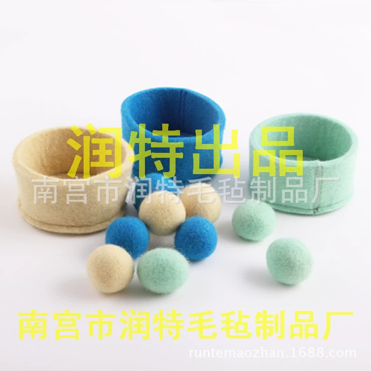 Кросс-бордер поставка цветных фетра шарики, шерстяные шарики для украшения одежды, шарики для сушки шерсти, разных цветов на выбор