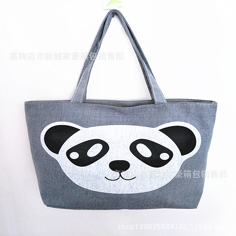 Nicho transfronterizo bolsa de lona casual de compras bolsa de mujer de gran capacidad bolsa de lona de mujer bolso impreso al por mayor