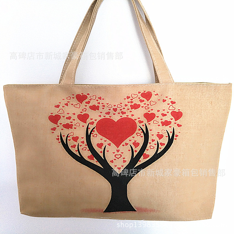 Nicho transfronterizo bolsa de lona casual de compras bolsa de mujer de gran capacidad bolsa de lona de mujer bolso impreso al por mayor