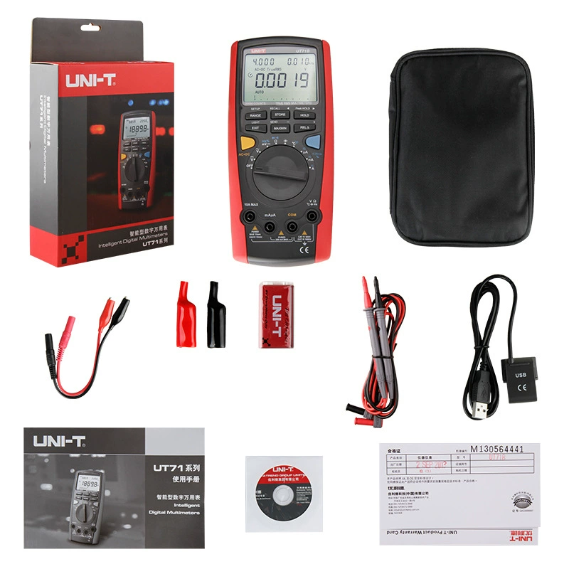 UNI-T Unilide цифровой мультиметр с истинным эффективным значением, автоматический диапазон, электрический мультиметр UT71A/B/C/D/E