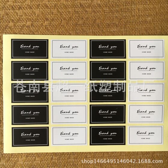 Factory supply thank you sealing stickers thankyou baking packaging stickers biscuit bag pastry box decorative sealing stickers