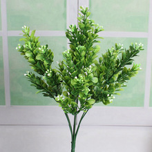 仿真米蘭草7叉人造草植物盆栽裝飾米蘭枝帶葉假花家居配材批發