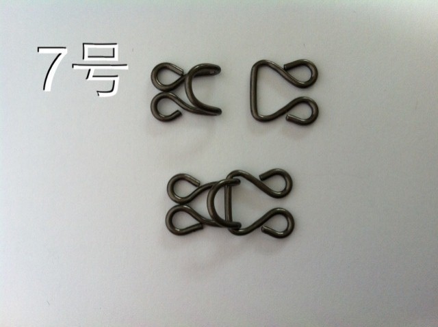 供应7号铁风纪扣 铁领钩 乌绳扣