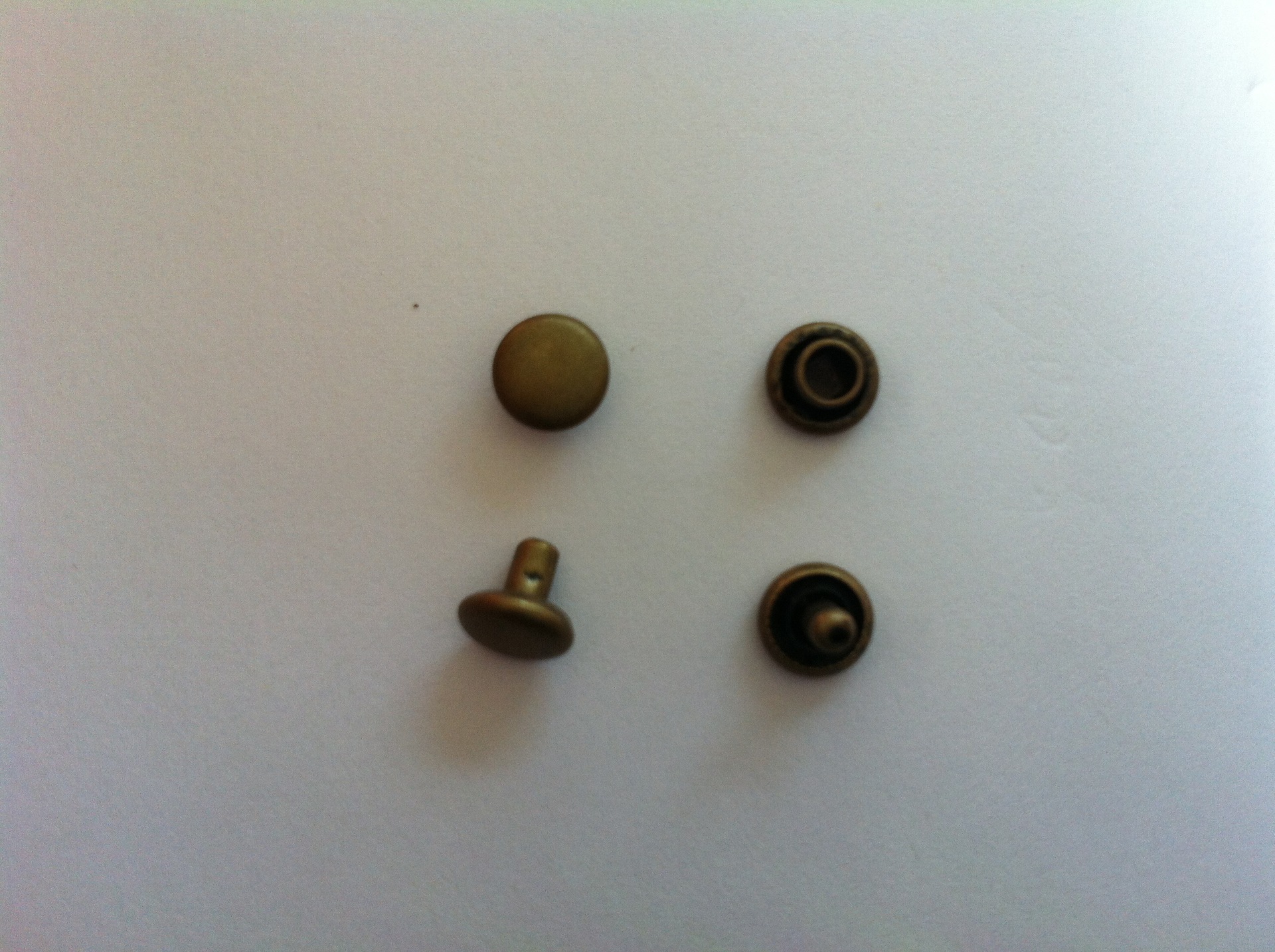 供应6mm青古铜色双面铜铆钉 撞钉