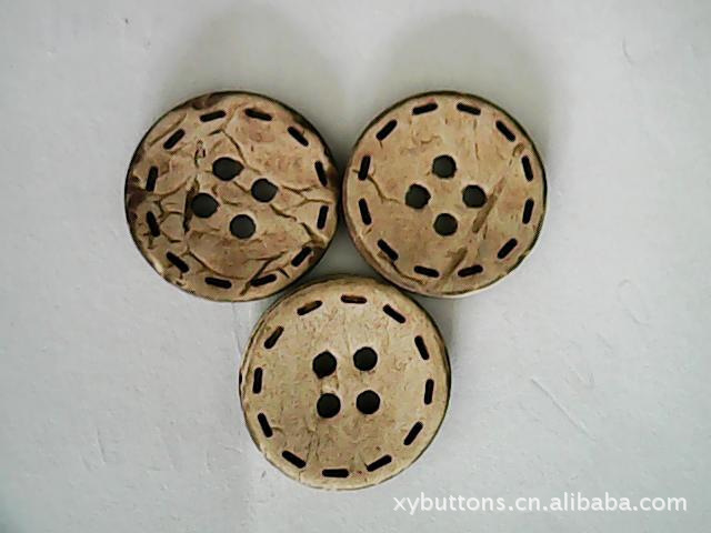 供应激光虚线天然椰子纽扣