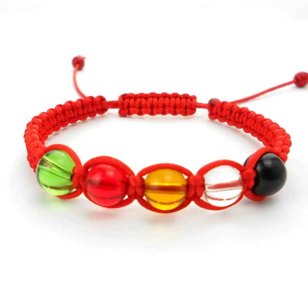 Five Elements Beads Hand Rope-Red