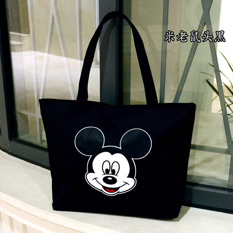 韩版时尚女包新款可爱购物袋棉布麻布手提帆布袋可印LOGO厂家定制