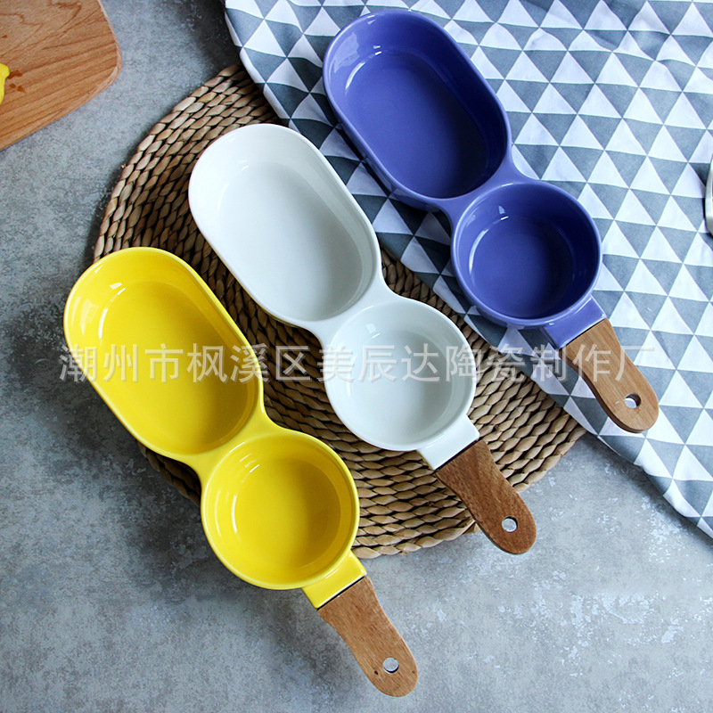 Четырехноколорная керамическая приправа чаша творческий белый соус уксус приправы блюдо из слизняка ингредиенты характерные ингредиенты салата миска