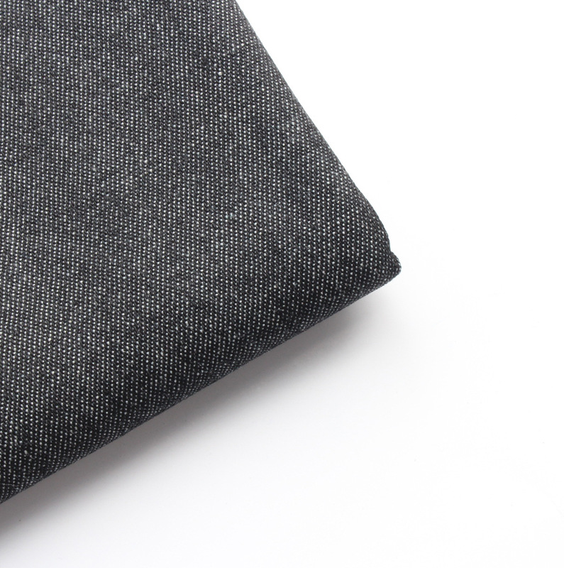 8-oz an Black Lanjia Black Denim Fabric Denim Fabric Pure Cotton Factory Direct Sales Ready for Supply