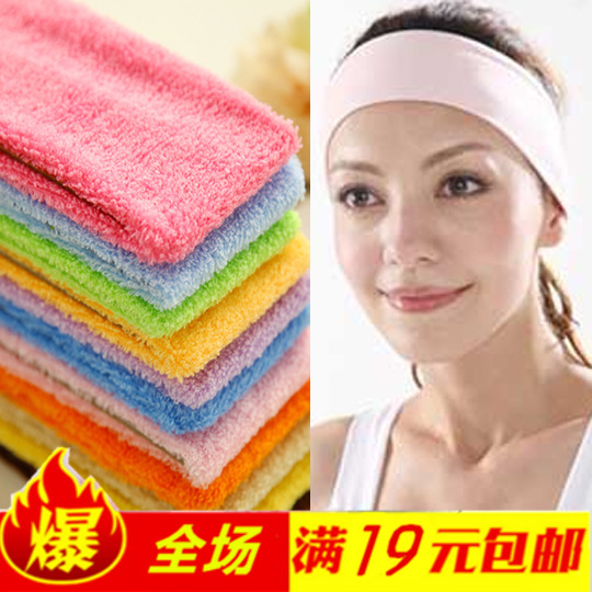 Full postage Korean hair accessories yoga hair band candy hair band towel sports hair band wholesale 17g