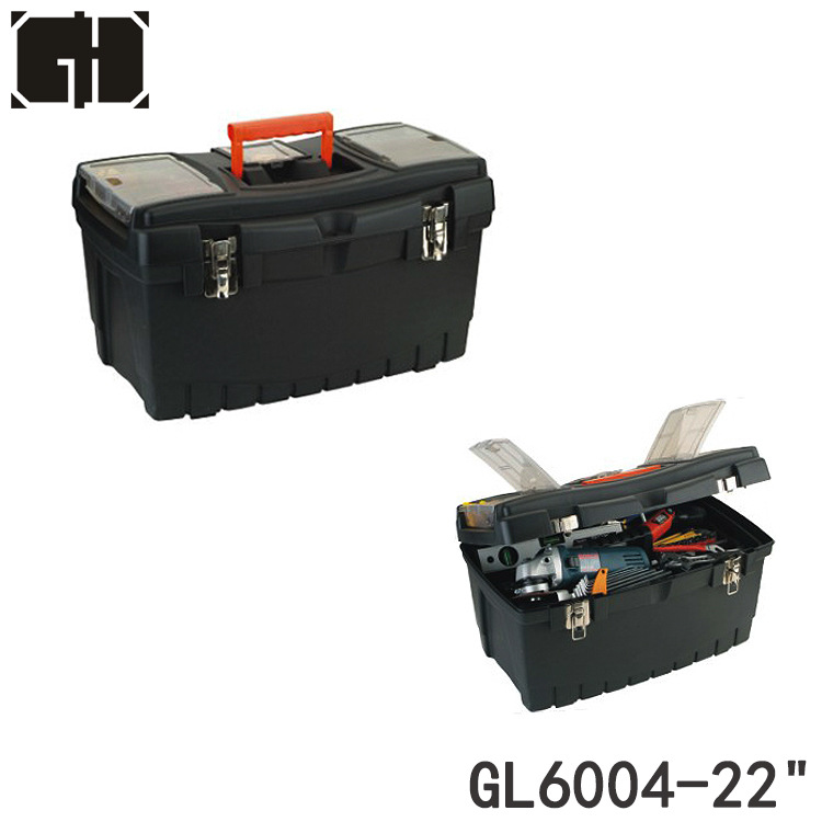 跨境热卖22寸大号塑料手提工具箱厂家供应塑料电工箱手提工具箱