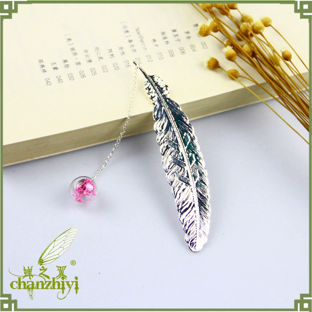 Золотое дерево Перо Закладка Вечный цветок Гипсофила Amazon Поставка Внешняя торговля Подарочные коробки Простые деловые подарки оптом