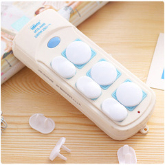 Infant and toddler anti-shock safety socket protective cover baby power jack protective cover plug-in children's plug cover