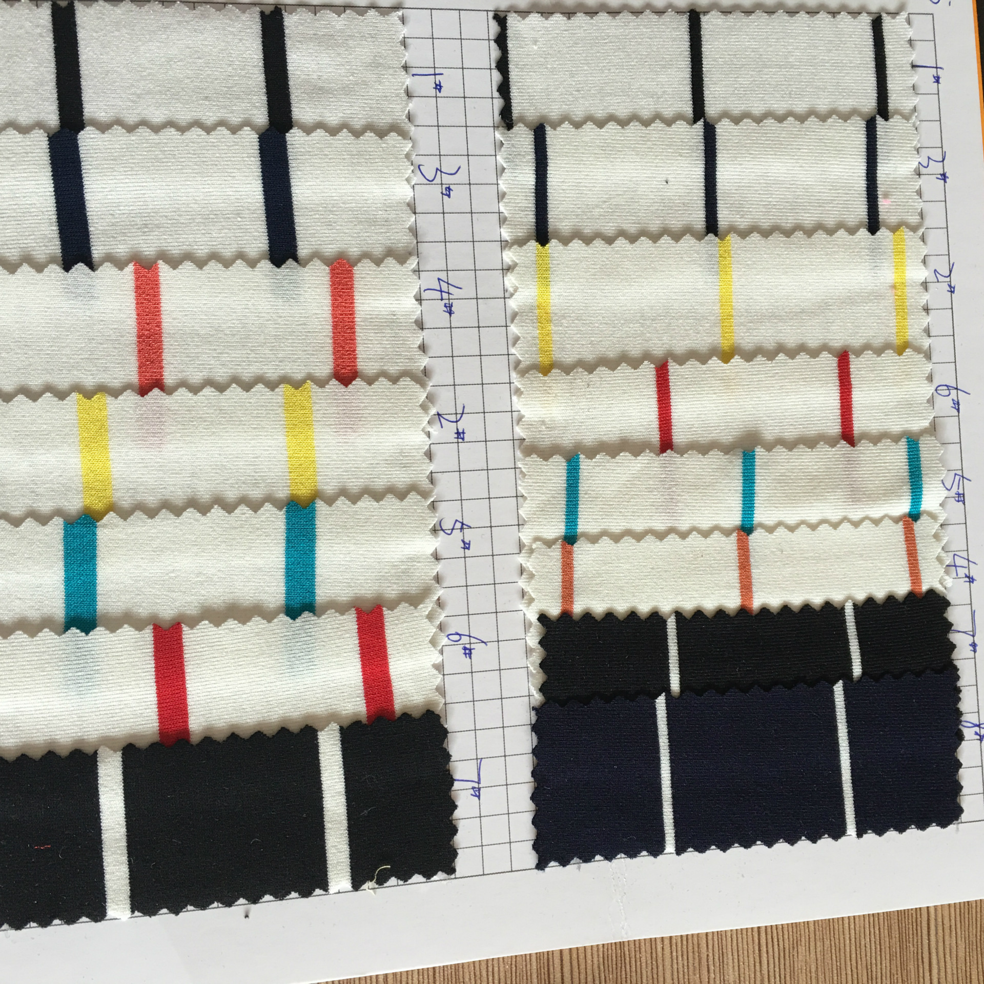 现货供应色织彩条 人棉氨纶针织彩条面料 时尚休闲服装