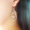 B092 Factory Direct Sells Korean Popular Earrings Fashion OL Love Water Drops Twisting Earrings Double Women