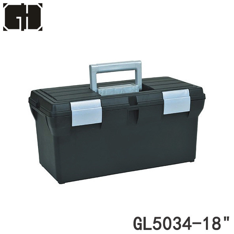 跨境热卖塑料手提工具箱双层车载工具箱美术用品箱厂家加印logo