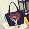 Cartoon capacious one-shoulder bag, shopping bag, Korean style