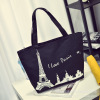 Cartoon capacious one-shoulder bag, shopping bag, Korean style