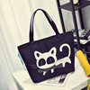 Cartoon capacious one-shoulder bag, shopping bag, Korean style