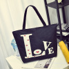 Cartoon capacious one-shoulder bag, shopping bag, Korean style