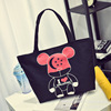 Cartoon capacious one-shoulder bag, shopping bag, Korean style