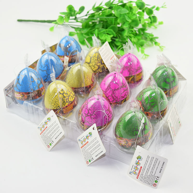 Comercio exterior transfronterizo al por mayor de color extra grande huevo de dinosaurio remojo expansión de agua huevo de dinosaurio incubación huevo juguetes educativos para niños
