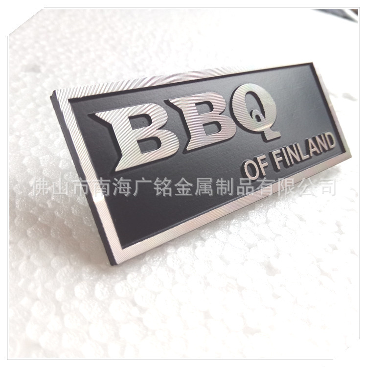 烤炉标牌：BBQ铭牌、烤炉铝标牌、电镀高光标牌LOGO