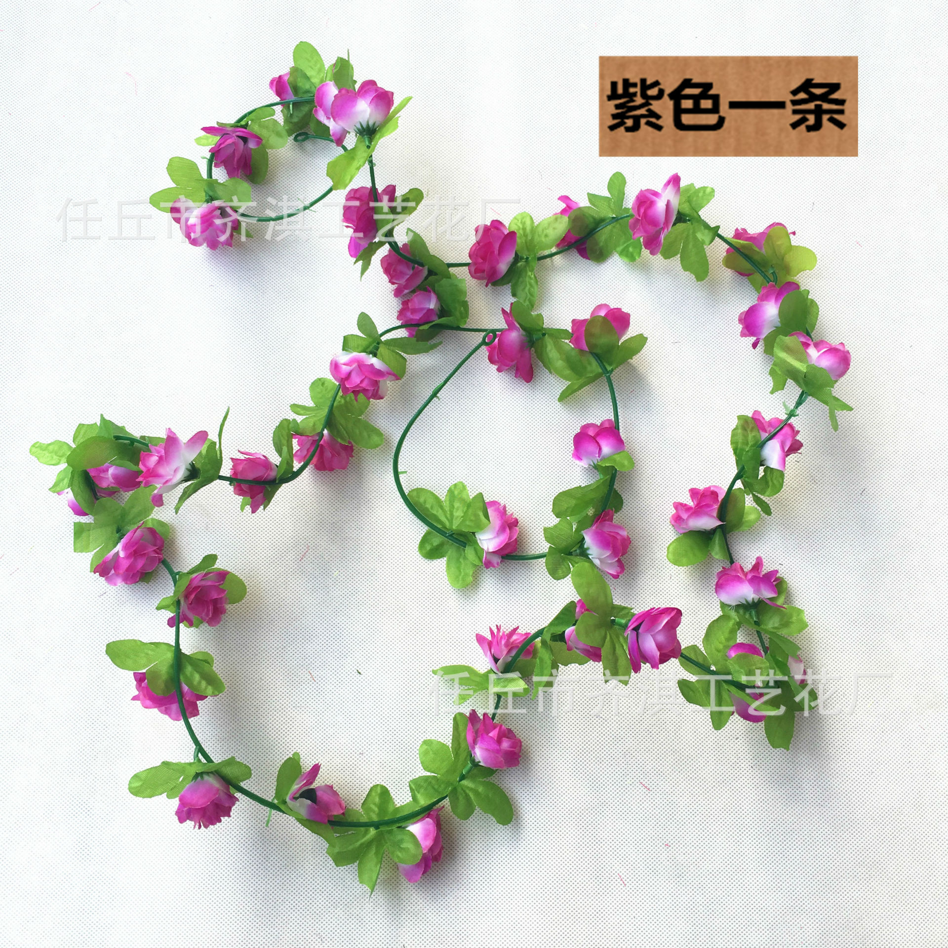 Tira de flores artificiales de alta simulación con rosas pequeñas, hojas verdes y peonías para decoración del hogar y techos, con tubo de calefacción.