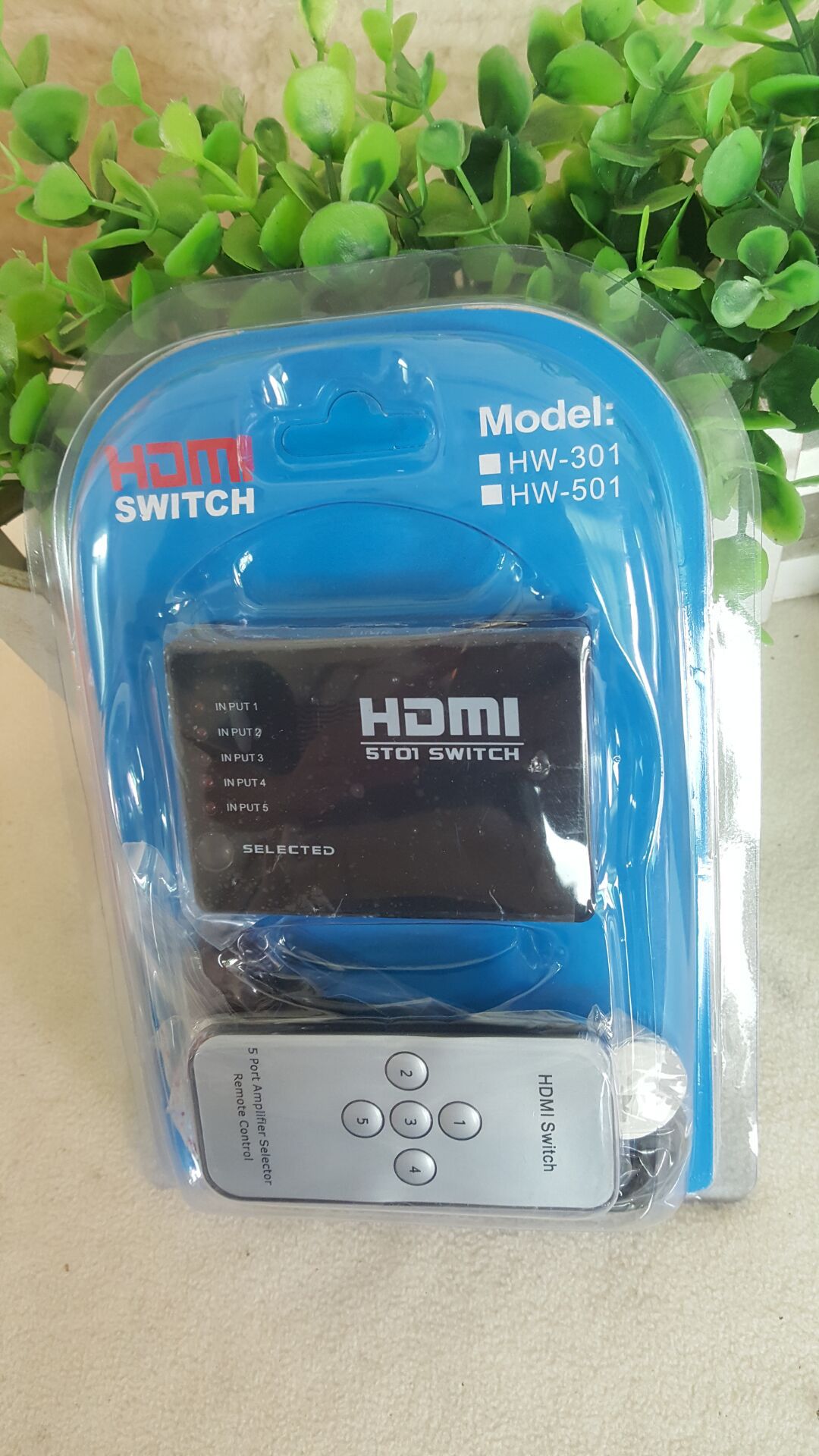 hdmi切换器五进一出 hdmi视频切换器5进1出 5口hdmi切换器带遥控