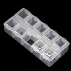 Small diamond accessory for manicure, storage box, 10 cells