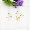 Golden earrings stainless steel, 3-14mm