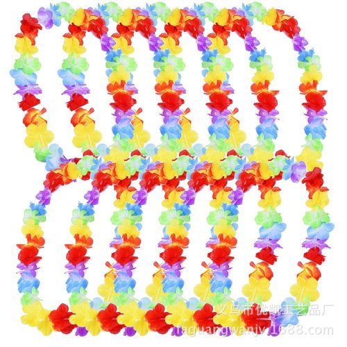 Hawaiian Lei 30 pairs 60 pieces mixed color Lei Flower Necklace Colorful Lei