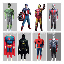 成人绿巨人肌肉美国队长雷神黑豹灭霸钢铁侠复仇联盟衣服超人服装