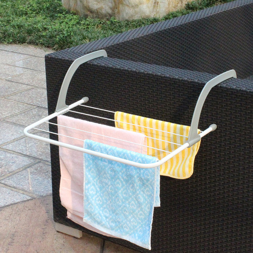 Cross-border foldable storage clothes rack, balcony hanging sock and shoe drying rack, multi-purpose towel rack