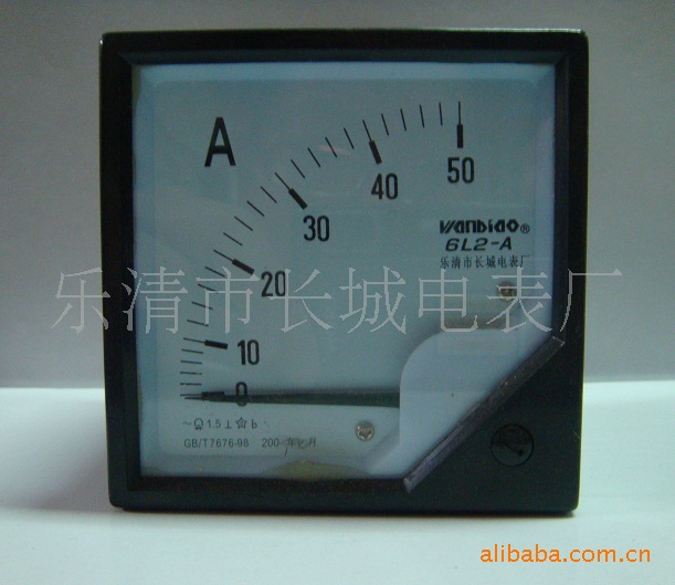 供应长城电表厂 6L2  50A 直通交流电流表 指针式